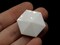 6 30mm Two Hole White Acrylic Double Drilled Plastic Hexagon Open Back Beads